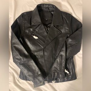 NWT Onyx Blank NYC Faux Leather Moto Jacket black (Medium)